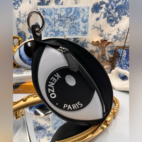 🆕 KENZO 🧿 NWOT Kontact Eye  Leather Clip Pouch - Picture 14 of 16